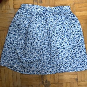 Floral Blue A line skirt